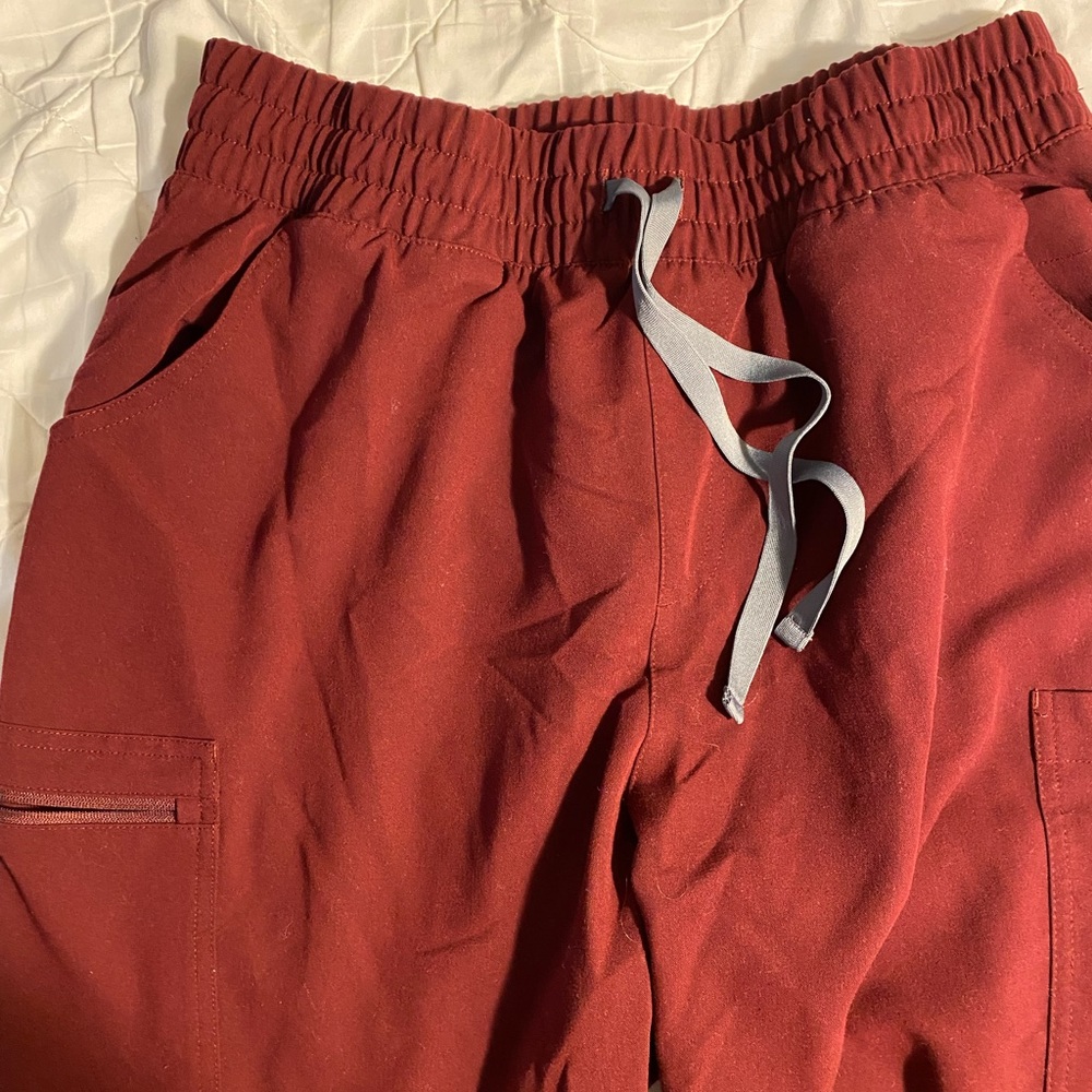 Figs Burgundy Yola Scrub Bottoms